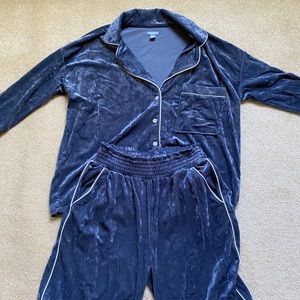 Velour periwinkle aerie pajama